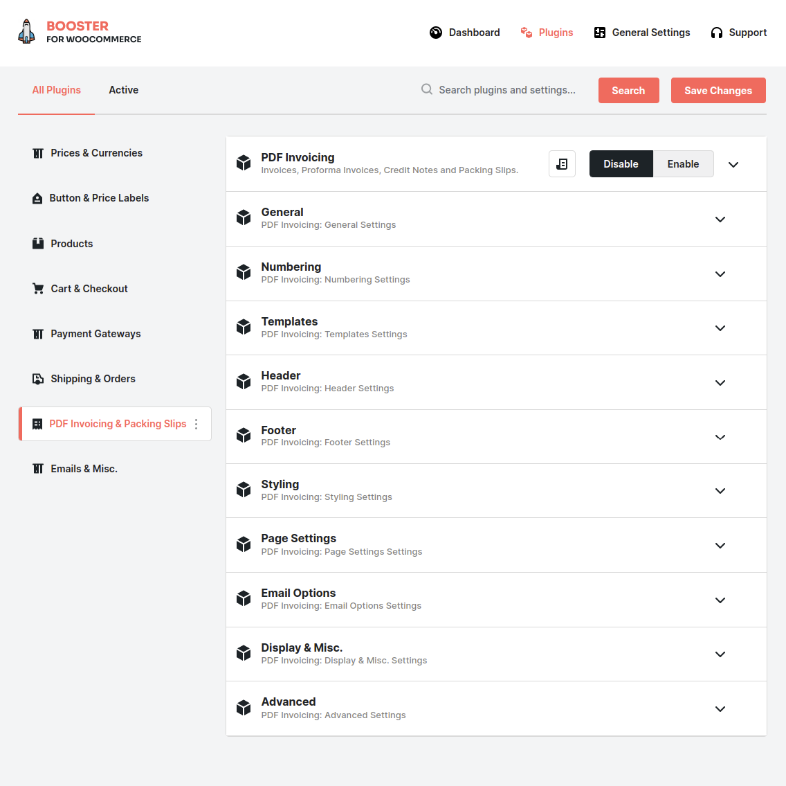 Tính năng hóa đơn & Phiếu đóng gói chuyên nghiệp của Booster for WooCommerce Pro